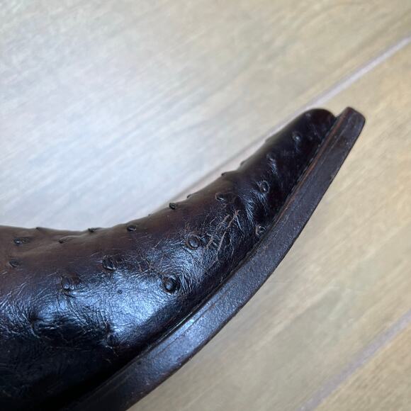 Los Altos Full Quill Ostrich Cowboy Boots Brown Western Leather Mens 7 EE Mexico main image 5